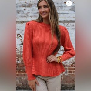 NWT Boutique Peplum Sweater